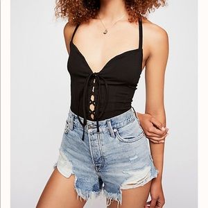 Free people jean shorts